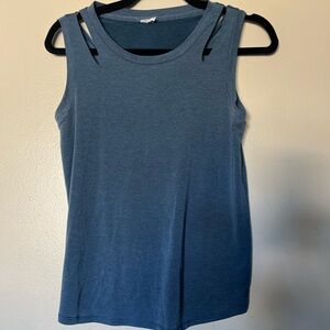 The North Face Blue Tank Top with Cut out Accents Size